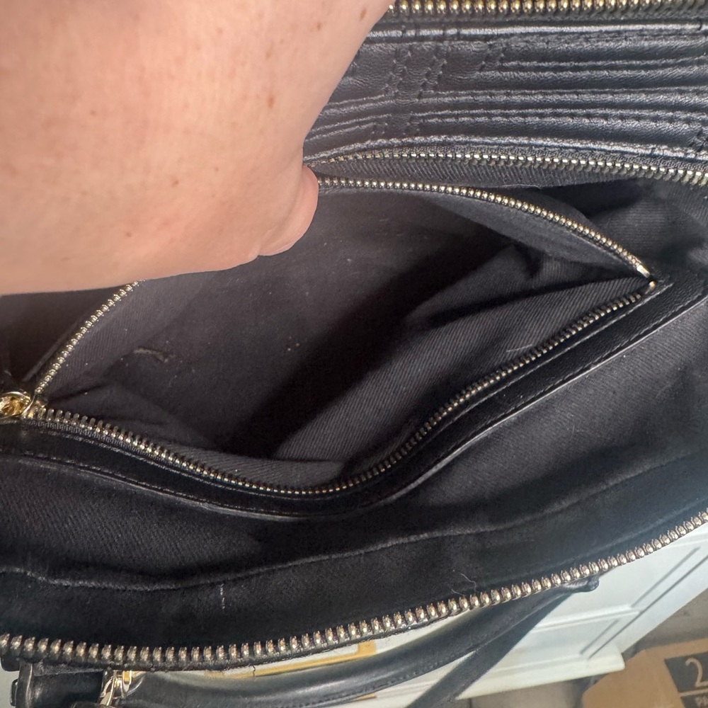 Versace Black Satchel with Gold Accents - Picture 14 of 16